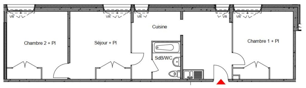 ! BIENTOT DISPONIBLE ! Appartement rénové dans un immeuble réhabilité à la Galerie de l&rsquo;Arlequin – Villeneuve – Grenoble